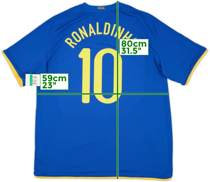 2008-10 Brazil Away Shirt Ronaldinho #10 (XL)