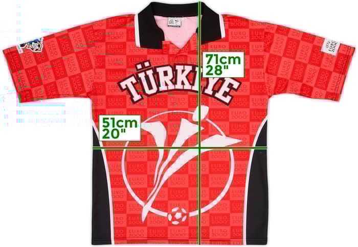 2000 Turkey 'Euro 2000' Fan Shirt - 8/10 - (S)