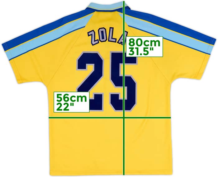 1996-97 Chelsea Away Shirt Zola #25 - 9/10 - (L)