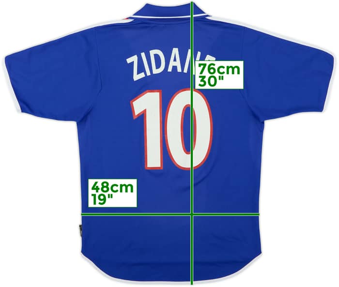 2000-02 France Camiseta Local Zidane #10 - 6/10 - (S)