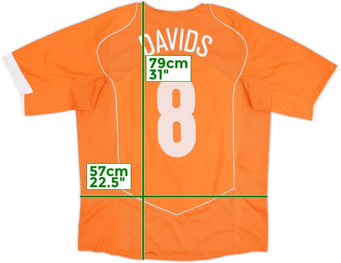 2004-06 Netherlands Home Shirt Davids #8 - 8/10 - (XL)