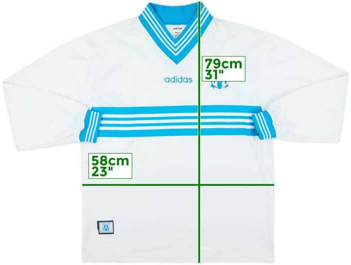 1996-97 Olympique Marseille Home L/S Shirt - 8/10 - (XL)