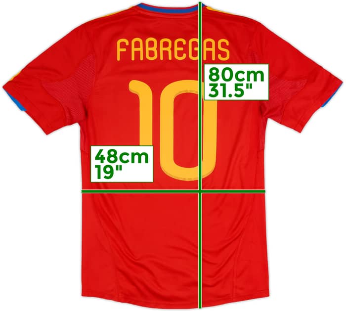 2009-10 Spain Home Shirt Fabregas #10 - 6/10 - (M)