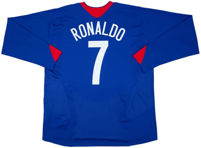 2005-06 Manchester United Away L/S Shirt Ronaldo #7 (XXL)
