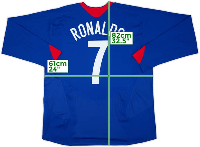 2005-06 Manchester United Away L/S Shirt Ronaldo #7 (XXL)