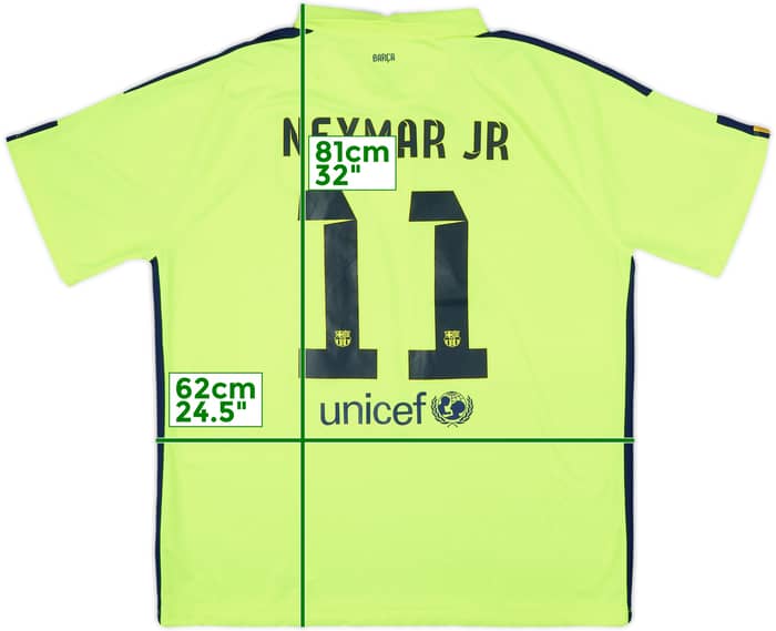 2014-15 Barcelona Third Shirt Neymar Jr #11 - 7/10 - (XXL)