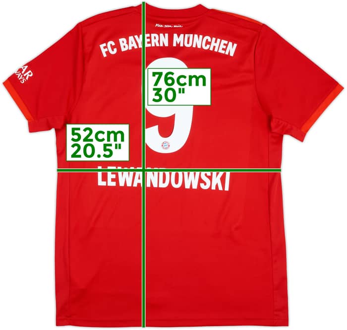 2019-20 Bayern Munich Home Shirt Lewandowski #9 - 9/10 - (L)