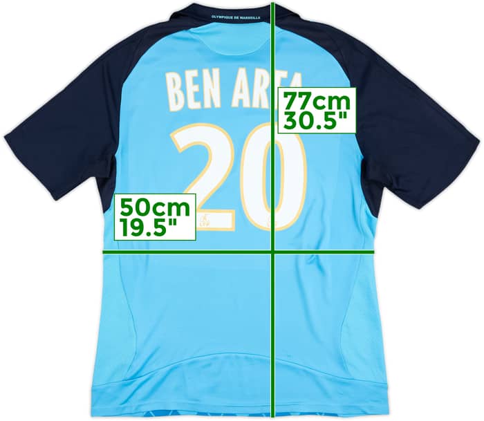 2008-09 Olympique Marseille Away Shirt Ben Arfa #20 - 8/10 - (L)