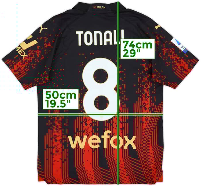 2022-23 AC Milan Authentic Fourth Shirt Tonali #8 (S)