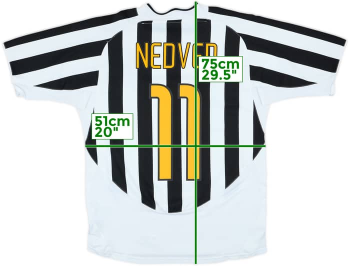 2003-04 Juventus Home Shirt Nedved #11 - 5/10 - (M)
