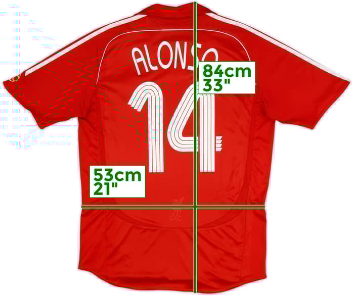 2006-08 Liverpool Home Shirt Alonso #14 - 7/10 - (L)