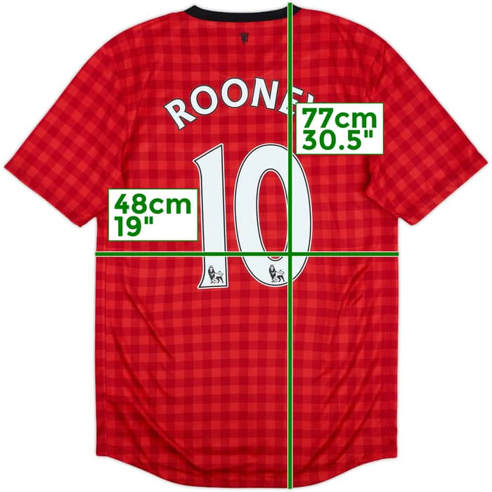 2012-13 Manchester United Home Shirt Rooney #10 - 7/10 - (S)