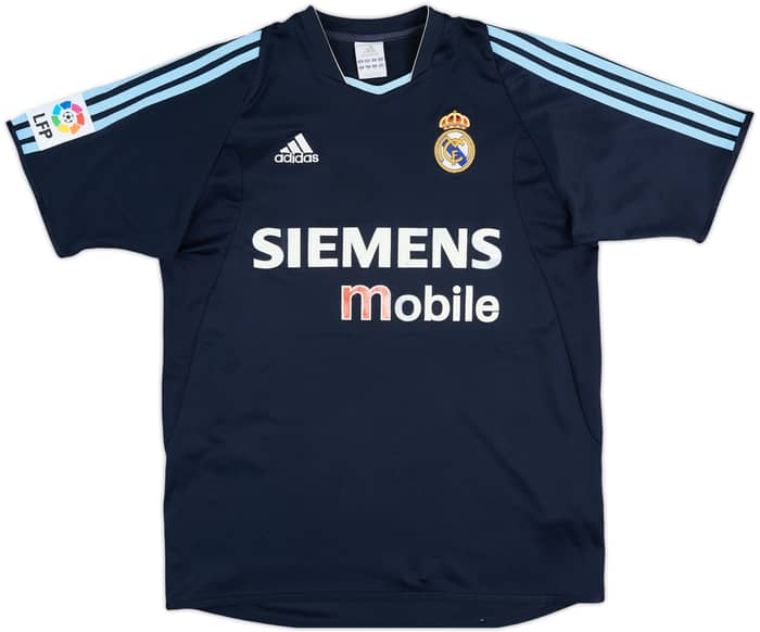 2003-04 Real Madrid Away Shirt Zidane #5 - 6/10 - (XL.Boys)