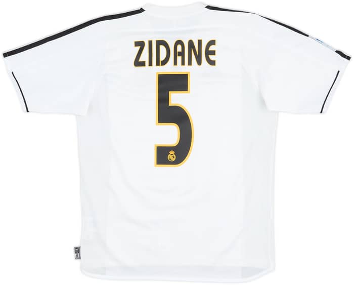 2003-04 Real Madrid Home Shirt Zidane #5 - 6/10 - (XL.Boys)