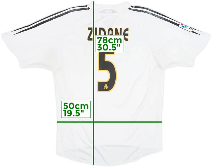 2004-05 Real Madrid Home Shirt Zidane #5 - 5/10 - (M)