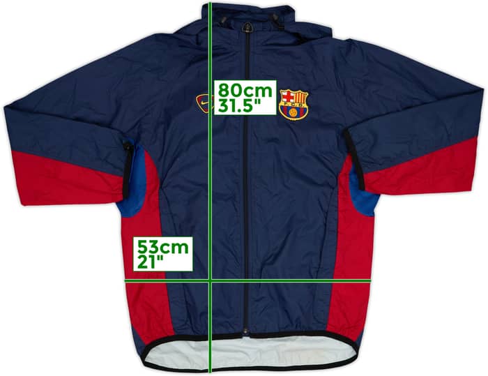 Chaqueta impermeable con capucha Nike del Barcelona 2000-01 - 8/10 - (S)