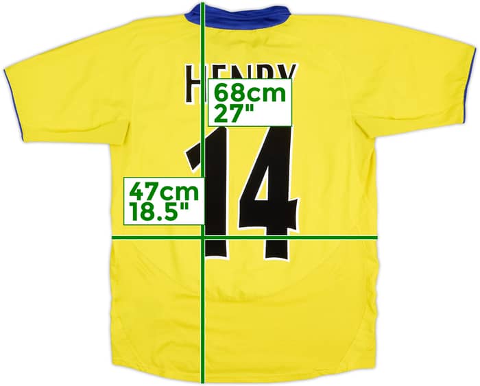 2003-05 Arsenal Away Shirt Henry #14 - 6/10 - (XL.Boys)