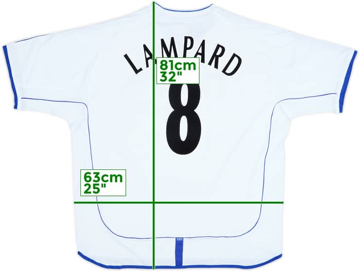 Camiseta de visitante del Chelsea 2001-03 Lampard #8 - 9/10 - (XXL)