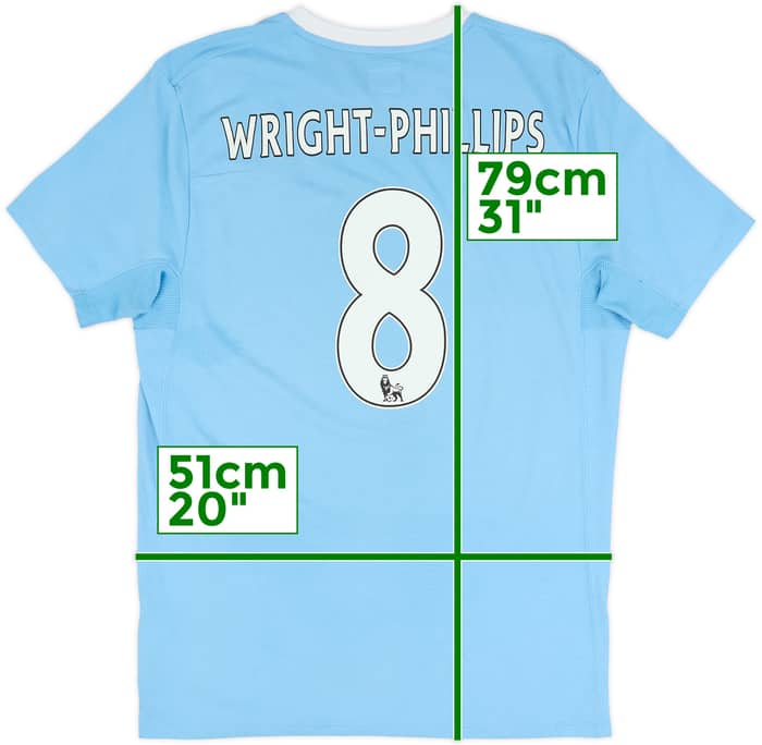 Camiseta de local del Manchester City 2009-10 Wright-Phillips #8 - 7/10 - (L)