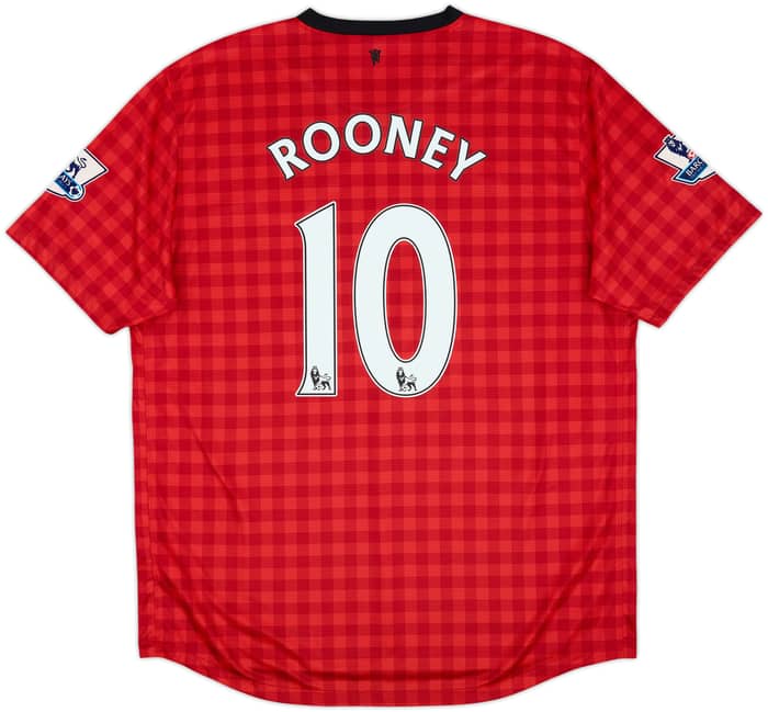 2012-13 Manchester United Home Shirt Rooney #10 - 7/10 - (XL)