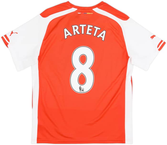 2014-15 Arsenal Home Shirt Arteta #8 - 8/10 - (M)