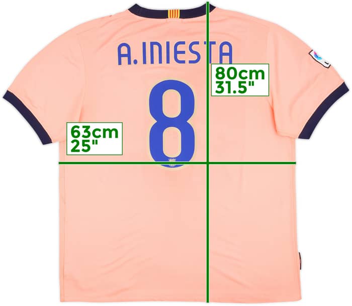 2009-10 Barcelona Away Shirt A.Iniesta #8 - 7/10 - (XXL)