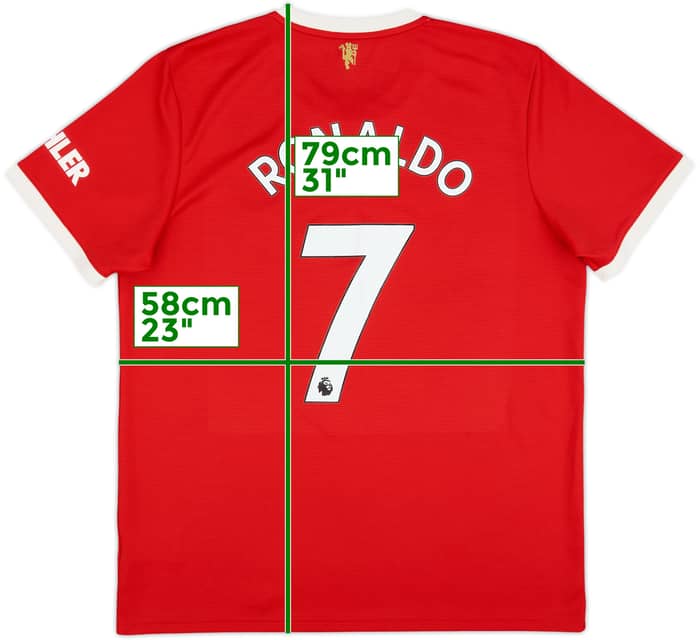 2021-22 Manchester United Home Shirt Ronaldo #7 - 8/10 - (XL)
