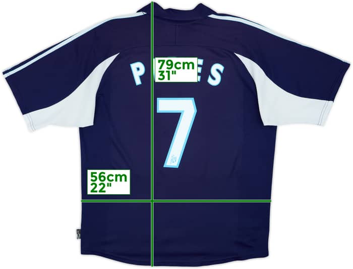 1999-00 Olympique Marseille Away Shirt Pires #7 - 7/10 - (L)