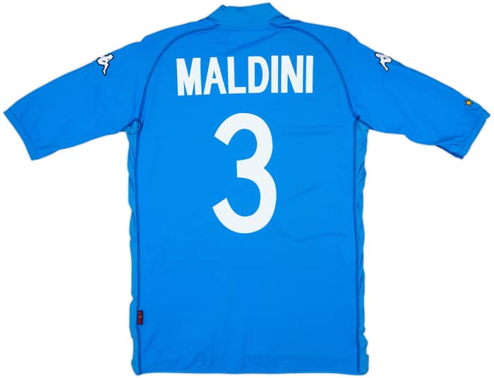 2002 Italy Home Shirt Maldini #3 - 6/10 - (L)