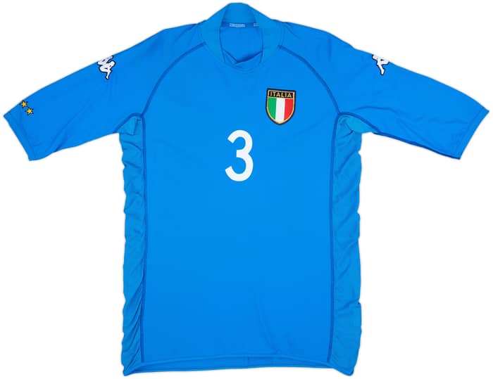 2002 Italy Home Shirt Maldini #3 - 6/10 - (L)