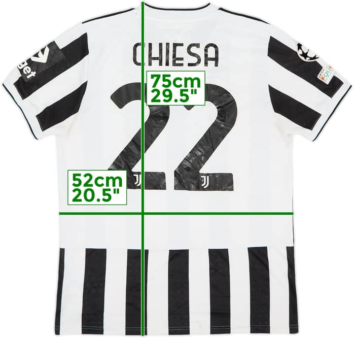 2021-22 Juventus Home Shirt Chiesa #22 - 5/10 - (L)
