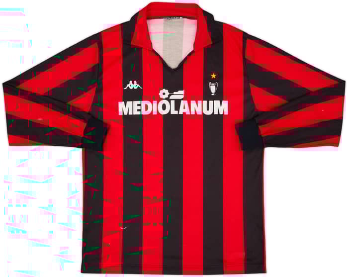 1989-90 AC Milan Home L/S Shirt - 5/10 - (M)