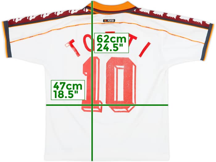 1998-99 Roma Away Shirt Totti #10 - 5/10 - (XL.Boys)