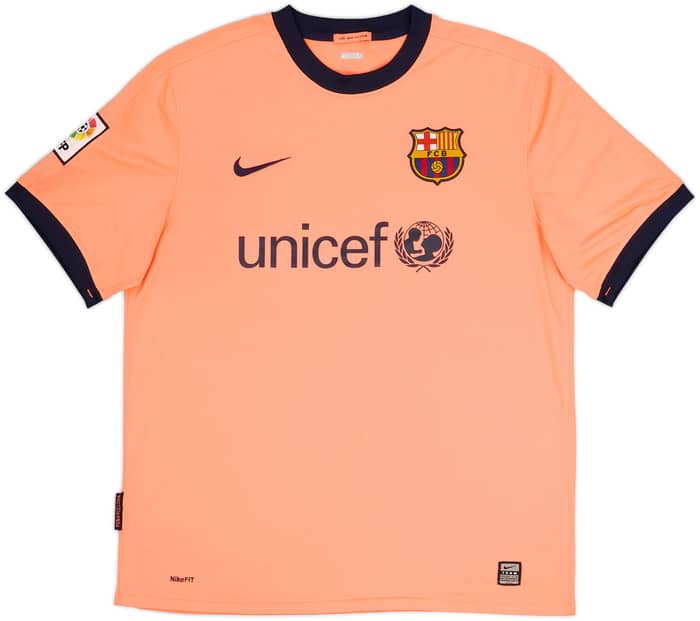 Camiseta de visitante del Barcelona 2009-10 Messi #10 - 4/10 - (L)