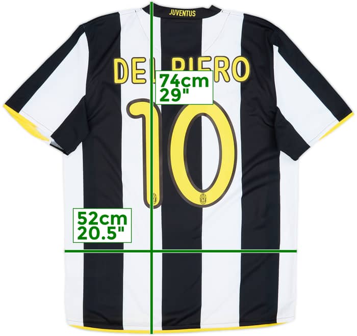 2008-09 Juventus Home Shirt Del Piero #10 - 8/10 - (M)