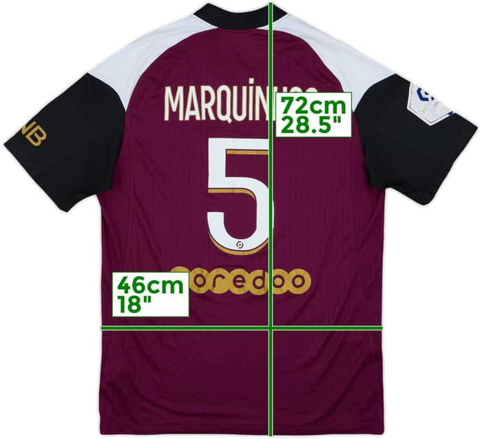 2020-21 Paris Saint-Germain Third Shirt Marquinhos #5 - 6/10 - (M)