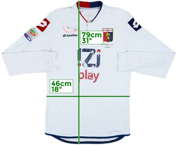 Camiseta de visitante de manga larga del Genoa 2013-14 Gilardino #11 - 4/10 - (L)