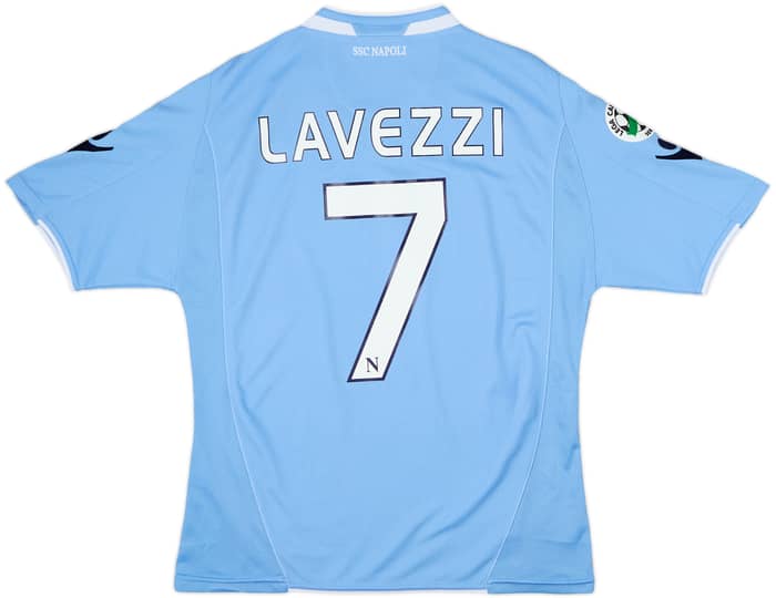 2009-10 Napoli Home Shirt Lavezzi #7 - 5/10 - (S)
