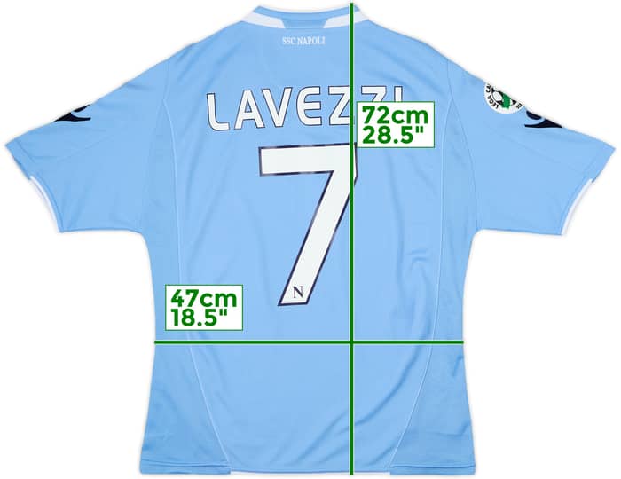 2009-10 Napoli Home Shirt Lavezzi #7 - 5/10 - (S)