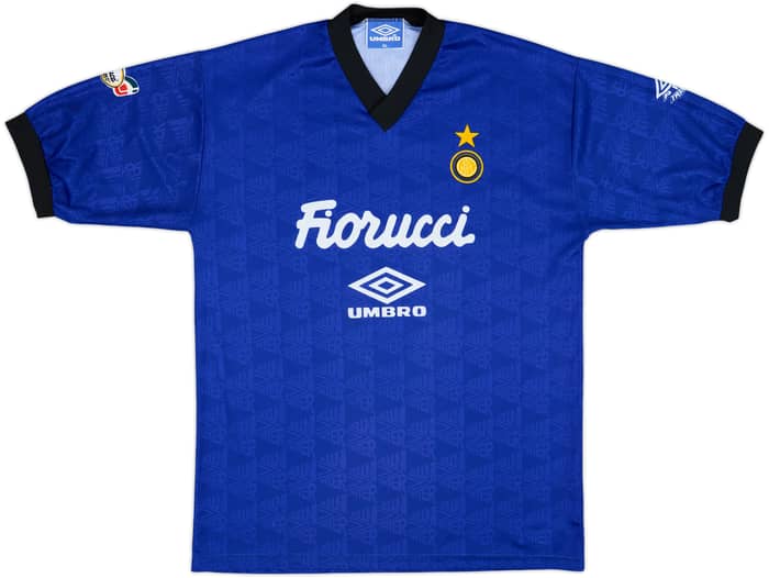 1992-93 Inter de Milán Umbro Camiseta de Entrenamiento - 9/10 - (XL)