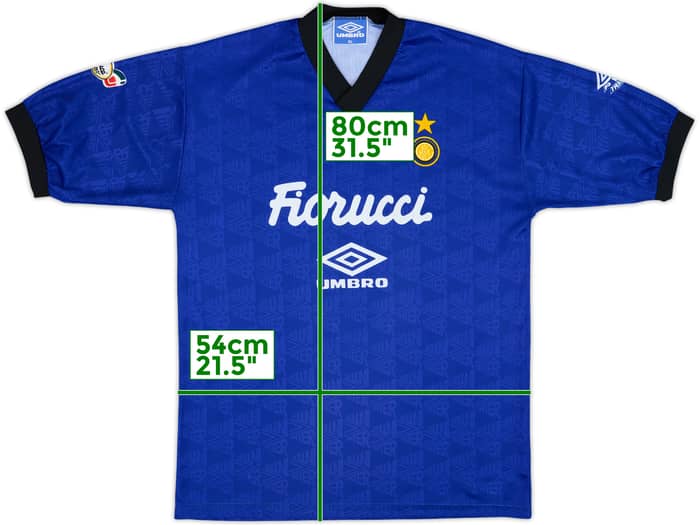 1992-93 Inter de Milán Umbro Camiseta de Entrenamiento - 9/10 - (XL)
