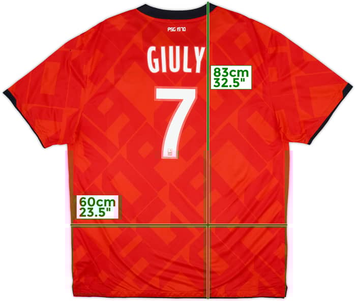 2010-12 Paris Saint-Germain '40 ANS' Home/Third Shirt Giuly #7 - 5/10 - (XXL)
