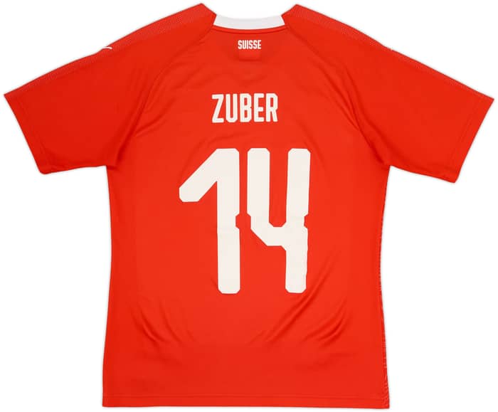 2018-20 Switzerland Home Shirt Zuber #14 - 8/10 - (M)