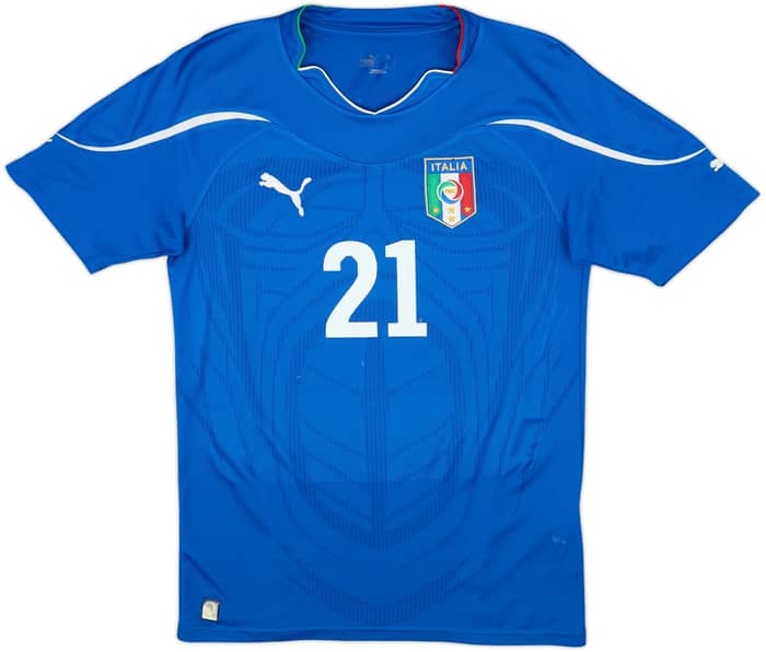 2010-12 Italy Home Shirt Pirlo #21 - 6/10 - (S)