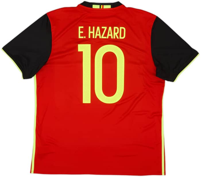 2016-17 Belgium Home Shirt E. Hazard #10 - 8/10 - (L)