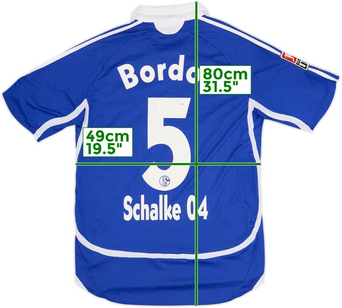 Camiseta de local del Schalke 2006-07 Bordon #5 - 7/10 - (M)