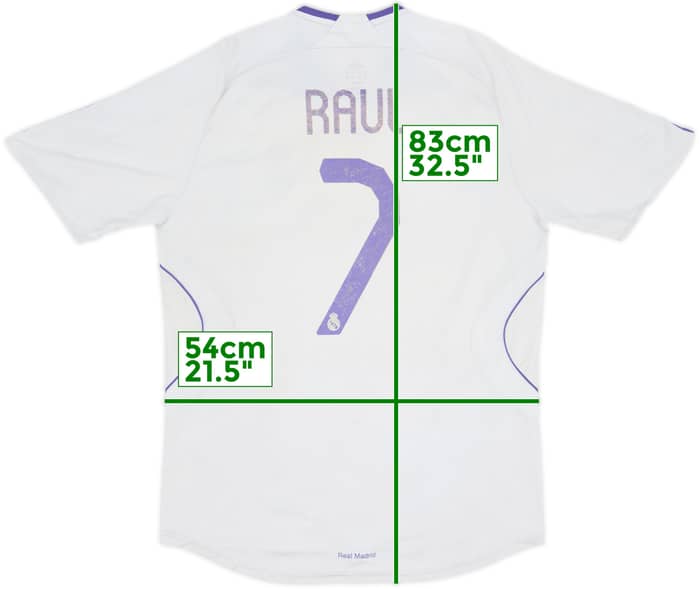 2007-08 Real Madrid Home Shirt Raul #7 - 4/10 - (L)