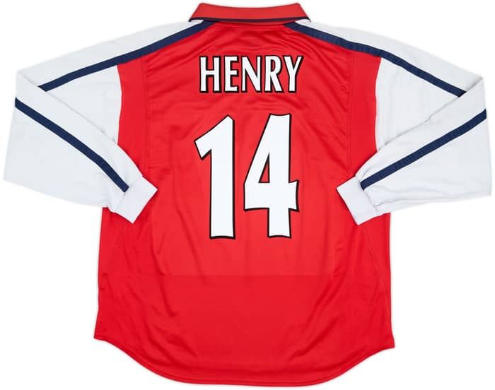 Camiseta de manga larga de local del Arsenal 2000-02 Henry #14 - 4/10 - (XL)