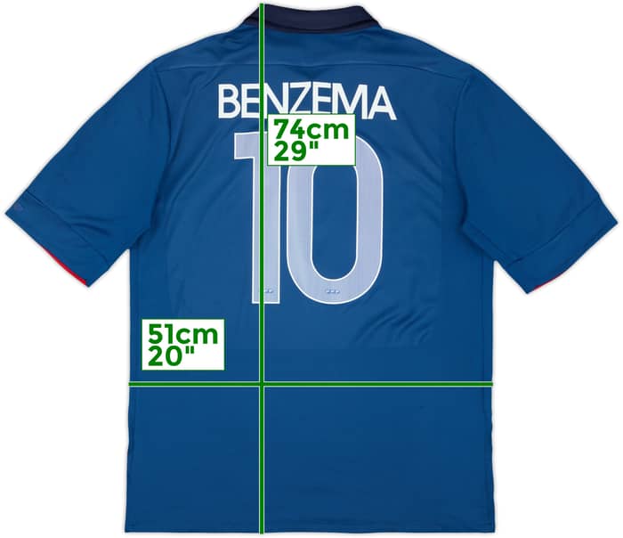 2011-12 France Home Shirt Benzema #10 - 6/10 - (L)