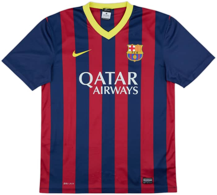 2013-14 Barcelona Basic Home Shirt Messi #10 - 8/10 - (M)